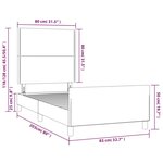 vidaXL Cadre de lit avec tête de lit Noir 80x200 cm Tissu