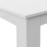 PILVI Table a manger - Blanc - L 180 x I90 x H 75 cm