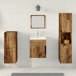 vidaXL Ensemble de meubles de salle de bain 4 pièces en vieux bois