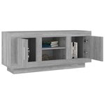 vidaXL Meuble TV sonoma gris 102x35x45 cm bois d'ingénierie