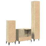 vidaXL Ensemble de meubles de salle de bain 3 Pièces chêne sonoma