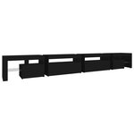 vidaXL Meuble TV avec lumières LED Noir 290x36 5x40 cm