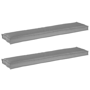 vidaXL Coussins de Palette pour Banc 2 Pièces Gris 180x40x8 cm Tissu Oxford