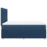 vidaXL Sommier à lattes de lit avec matelas Bleu 140x190 cm Tissu
