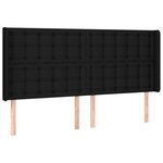 vidaXL Sommier à lattes de lit matelas et LED Noir 180x200 cm Tissu