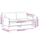 vidaXL Canapé à 2 places Vert foncé 140 cm Velours