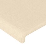 vidaXL Cadre de lit sans matelas crème 140x190 cm tissu