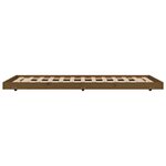 vidaXL Cadre de lit Marron miel 100x200 cm Bois de pin massif