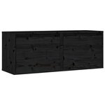 vidaXL Armoires murales 2 Pièces Noir 45x30x35 cm Bois de pin massif
