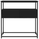 vidaXL Table console noir 75x40x75 cm bois d'ingénierie