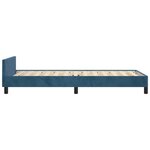 vidaXL Cadre de lit avec tête de lit Bleu foncé 100x200 cm Velours