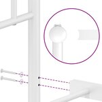 vidaXL Cadre de lit métal avec tête de lit blanc 183x213 cm