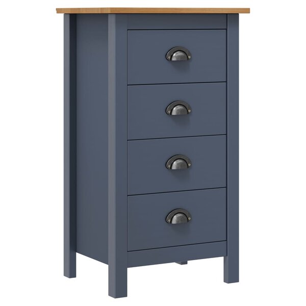 vidaXL Buffet Hill Gris 46x35x80 cm Bois de pin solide
