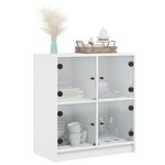 vidaXL Armoire latérale avec portes en verre blanc 68x37x75 5 cm