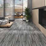 vidaXL Planches de plancher PVC 5 02 m² 2 mm Autoadhésif Gris rayé