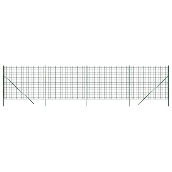 vidaXL Clôture en treillis métallique vert 1 8x10 m acier galvanisé