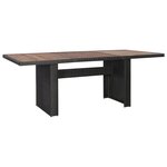 vidaXL Salon de jardin 9 Pièces avec coussins Résine tressée Noir