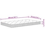 vidaXL Matelas en mousse moyennement doux 70x200 cm
