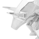Sculpture de taureau vidaXL Argent 74x23x39 cm Aluminium