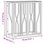 vidaXL Table console doré 70x30x70 cm acier inoxydable et verre