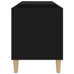 vidaXL Armoire à disques noir 84 5x38x48 cm bois d'ingénierie