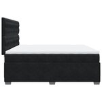 vidaXL Sommier à lattes de lit et matelas Noir 200x200 cm Velours
