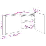 vidaXL Armoire à miroir à LED de bain chêne marron 100x12x45 cm