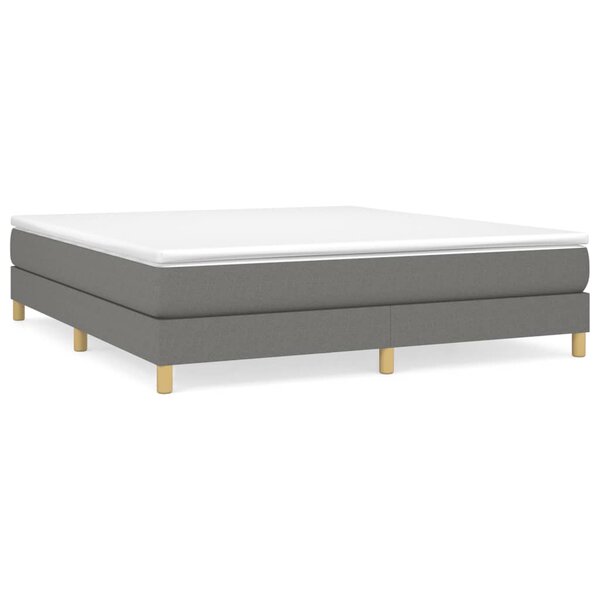 vidaXL Cadre de lit sans matelas gris foncé 180x200 cm tissu