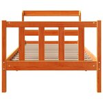vidaXL Cadre de lit et tête de lit cire marron 100x200 cm bois de pin