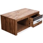 vidaXL Table basse Bois d'acacia massif 90x50x37 5 cm