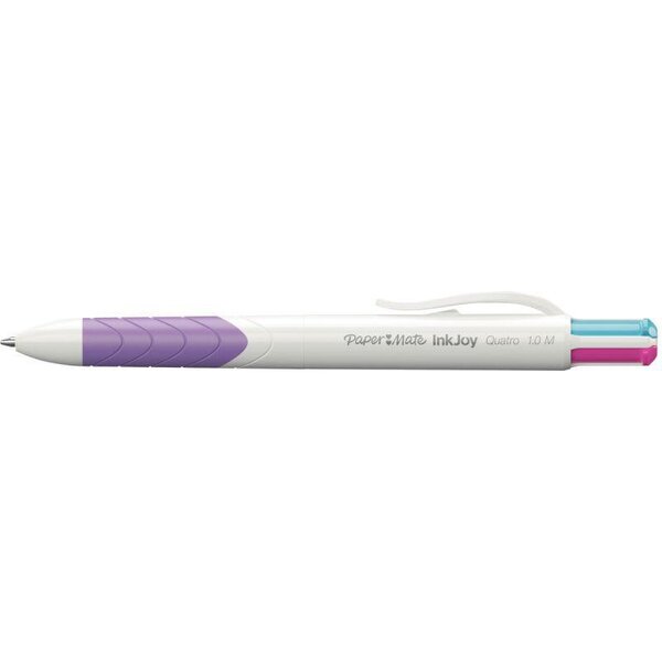 Stylo bille PaperMate Inkjoy Quatro 4 couleurs fun