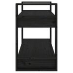 vidaXL Bibliothèque/Séparateur de pièce Noir 80x35x56 5 cm Pin massif
