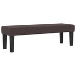 vidaXL Lit à ressorts avec matelas et banc marron foncé 180x200 cm en tissu