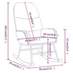 vidaXL Chaise à bascule Gris foncé Tissu