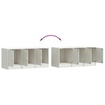 vidaXL Meuble TV blanc 99x39x44 cm acier