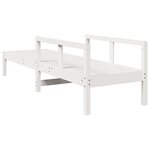 vidaXL Chaise longue blanc 199 5x62x55 cm bois massif de pin