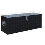 vidaXL Boîte en aluminium 1085x370x400 mm Noir