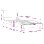 vidaXL Cadre de lit avec tête de lit Rose 90x200 cm Velours