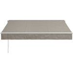 Store banne manuel sans coffre 2,90 x 2m en aluminium, structure blanche, toile taupe BEAURIVAGE