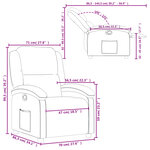 vidaXL Fauteuil inclinable Marron foncé Tissu