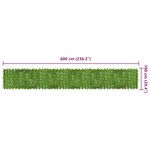 vidaXL Écran de balcon avec feuilles vert 600x100 cm