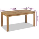 vidaXL Table basse Teck 90x50x45 cm