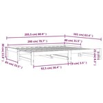 vidaXL Lit coulissant 2x(80x200) cm Bois de pin massif