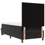 vidaXL Lit avec sommier à ressorts et matelas & banc noir 90x190 cm en velours