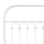vidaXL Cadre de lit métal avec tête de lit blanc 75x190 cm