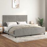 vidaXL Cadre de lit sans matelas gris clair 200x200 cm velours