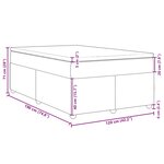 vidaXL Sommier à lattes de lit avec matelas crème 120x190 cm tissu