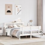 vidaXL Cadre de lit sans matelas blanc 150x200 cm bois de pin massif
