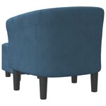 vidaXL Fauteuil cabriolet avec repose-pied bleu foncé velours