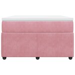 vidaXL Sommier à lattes de lit avec matelas Rose 120x200 cm Velours